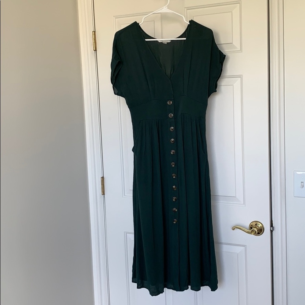 AE Olive Green Midi Dress